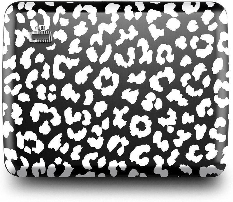 ÖGON -DESIGNS- Aluminum wallet, Large capacity with metal lock, RFID Protection against fraud and demagnetization, model Smart Case OSLO Large (Engraving Leopard) - Image 1
